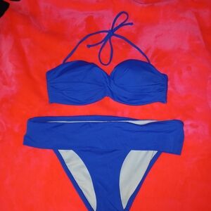 NWOT Victoria's Secret Royal Blue Bikini Set 34C Top Medium Bottom
